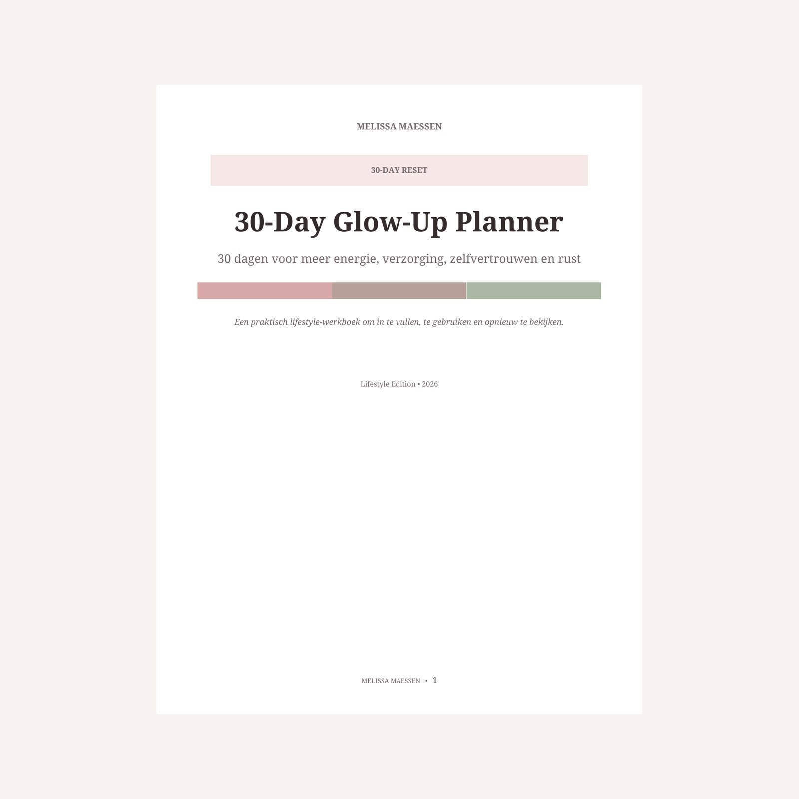 30-Day Glow-Up Planner