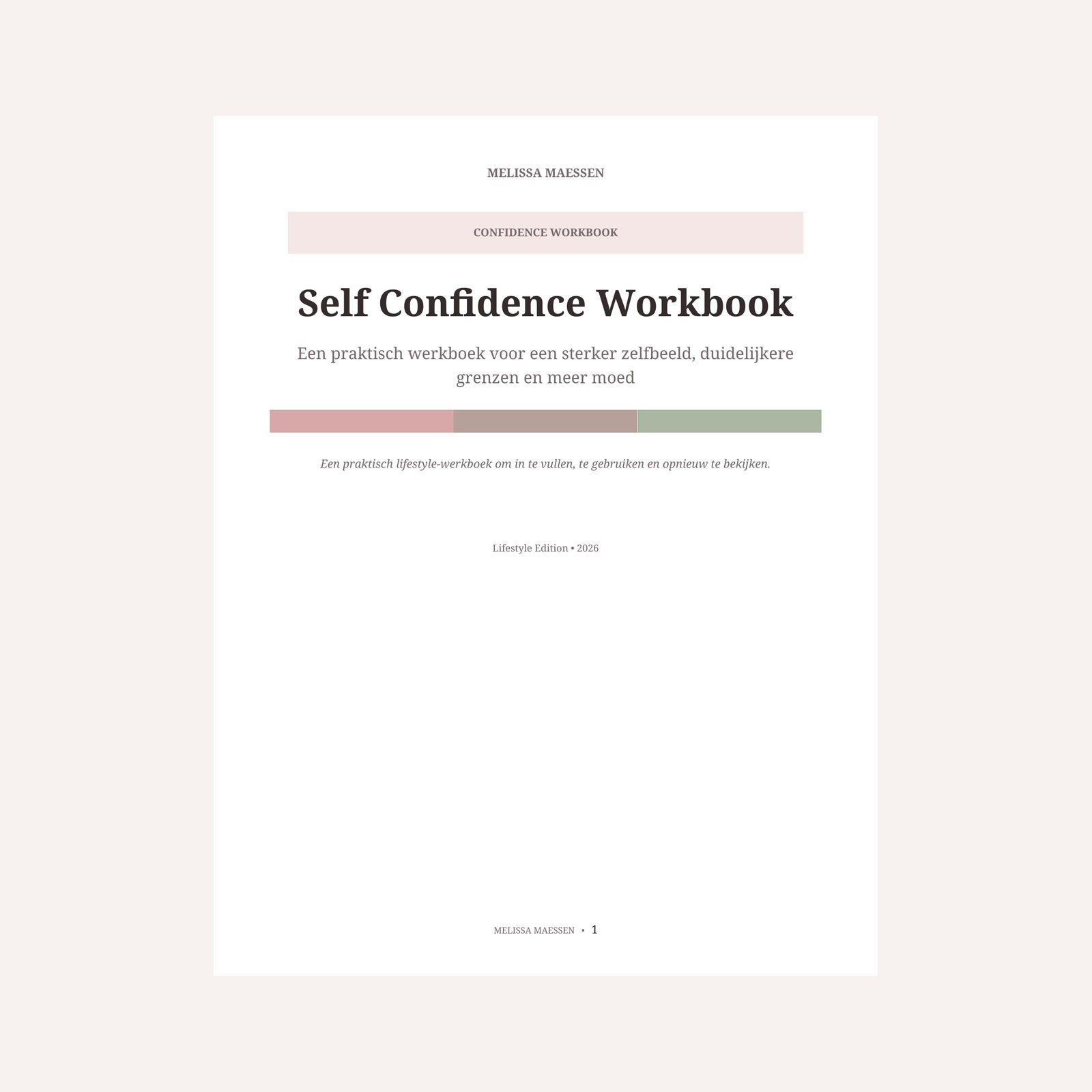 Self Confidence Workbook